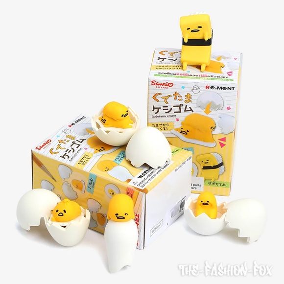 Re-Ment Sanrio Gudetama Lazy Egg Mascot Blind Box Eraser Pencil Topper Figure - Picture 8 of 9